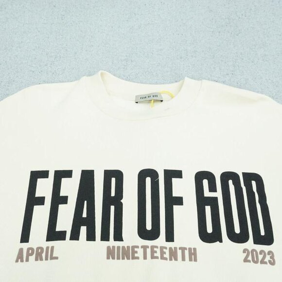 RIVINGTON ROI REBIS Fear Of God 2023 Commemorative Cream Sweatshirt - Picture 4 of 6